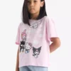 تیشرت دخترانه با طراحی شخصیت هلو کیتی، مدل راحت با یقه دوچرخهای و آستین کوتاه شماره F5389A825HS. برند Defacto - 938882210