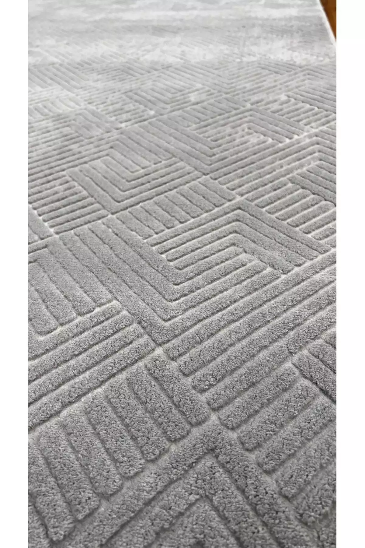 رولیف آدن خاکستری فرش یولوک با زیره غیر滑 برند Merinos - 777932442