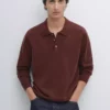 پلیور یقهگرد پشمی ترکیبی برند Massimo Dutti - 985437194