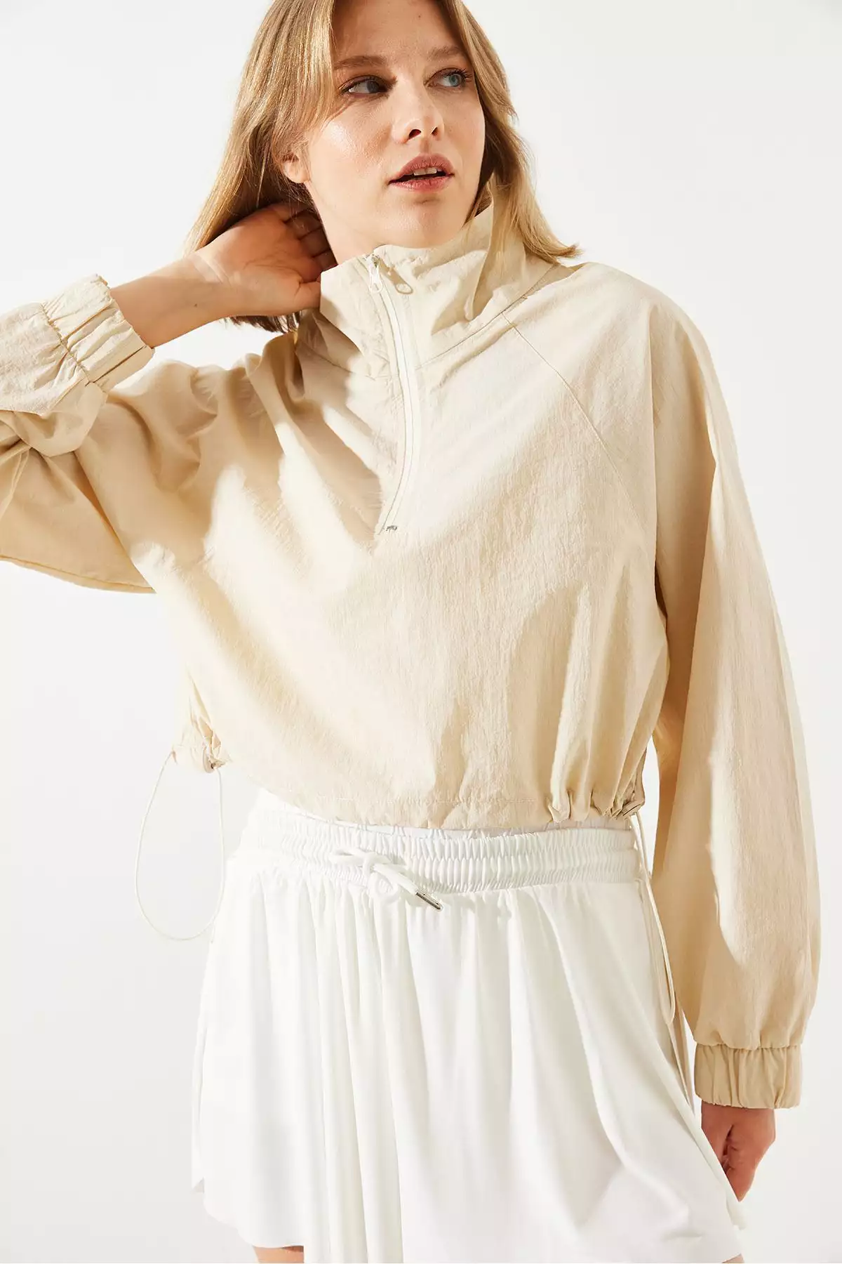 کت بارانی زنانه با جزئیات زیپ MBMS002 60501002 برند Bianco Lucci - 859769682