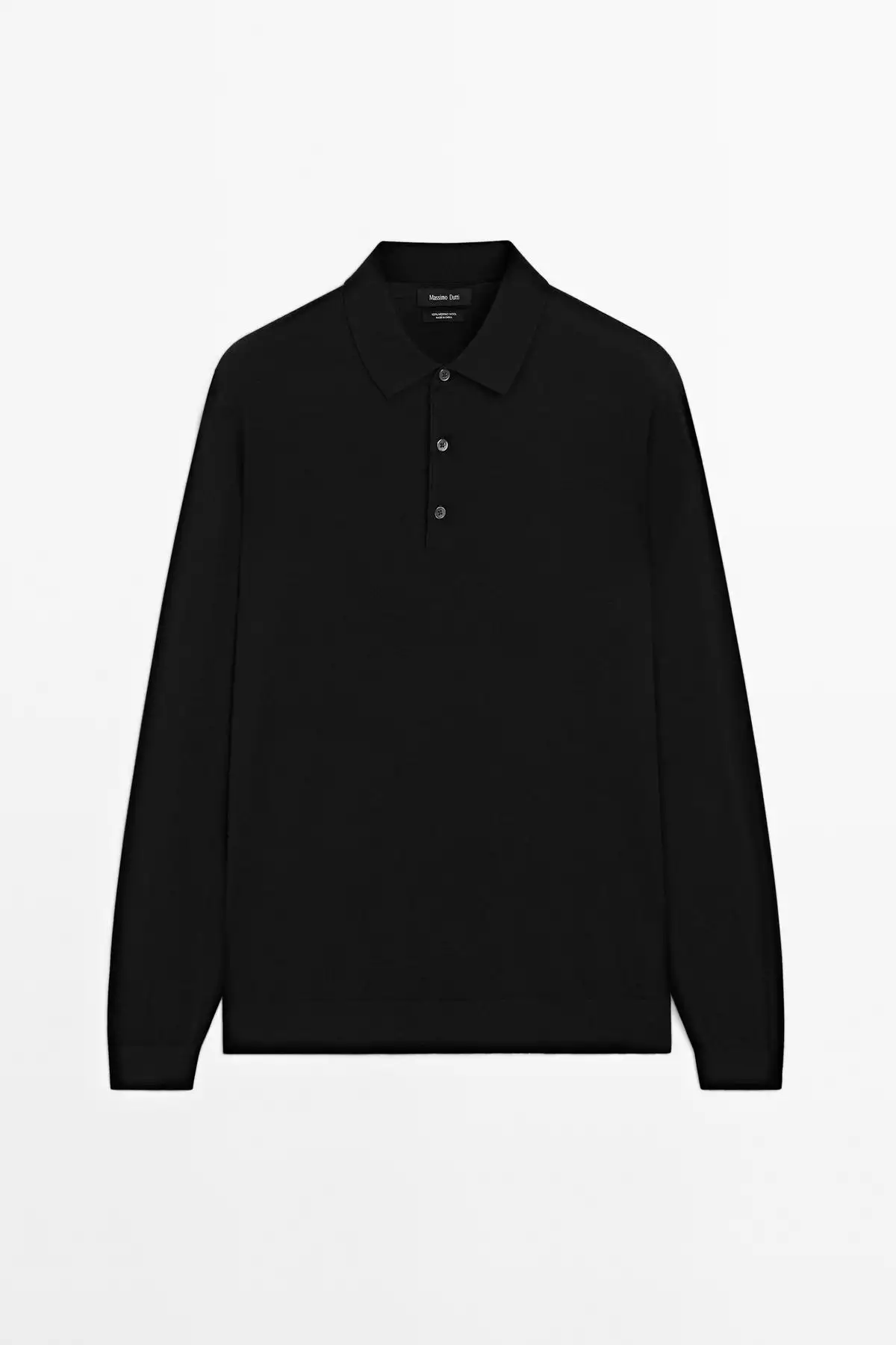پالتو یقه دار بافتنی از 100% پشم مرینو برند Massimo Dutti - 975152387