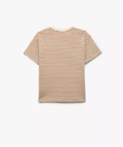 تیشرت راهراهست کتان با یقه گرد و آستین کوتاه برند Koton - 929208173