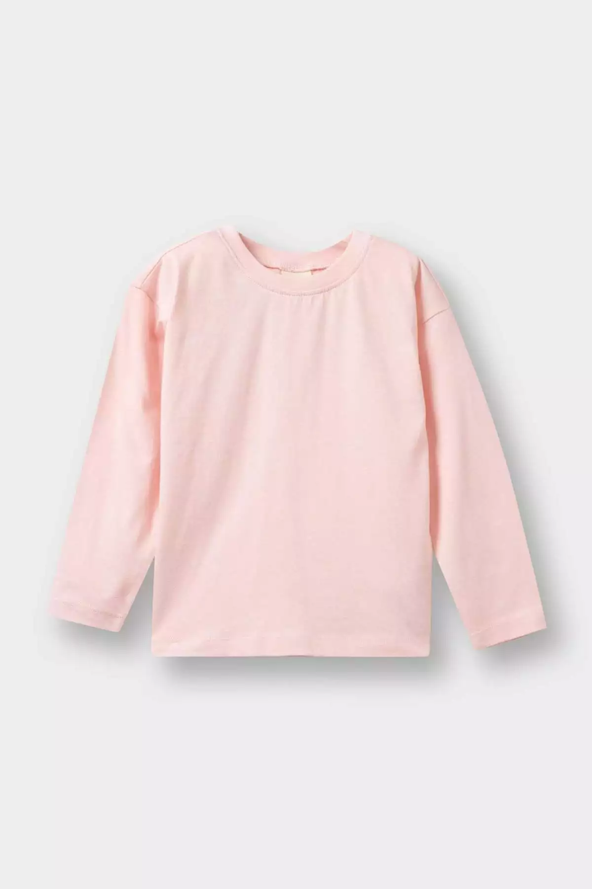 تیشرت دو تکه آستیندار بلند با یقه دوچرخهای برای دختر بچهها F7151A525AU برند Defacto - 969224088