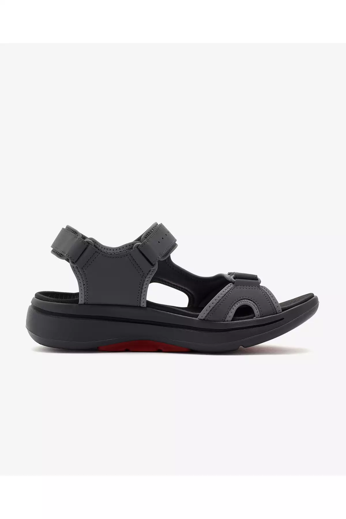 کفش صندل مردانه گوفوت Arch Fit مدل Mission II رنگ خاکستری 229064 Ccrd برند Skechers - 824536530
