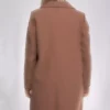 3857 سایز بزرگ کت پشم ریز دکمهدار یقه مردانه قد میانه زنانه برند Olcay - 376008191