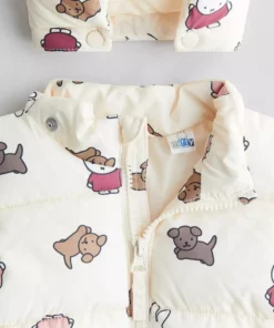 کاپشن پوفی با طراحی اپلیکیشندار برند H&M - 982091662