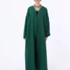 ست دو تکه شلوار کانونی با جزئیات دکمه نرم - سبز زمردی - رفکا برند Refka - 939864699