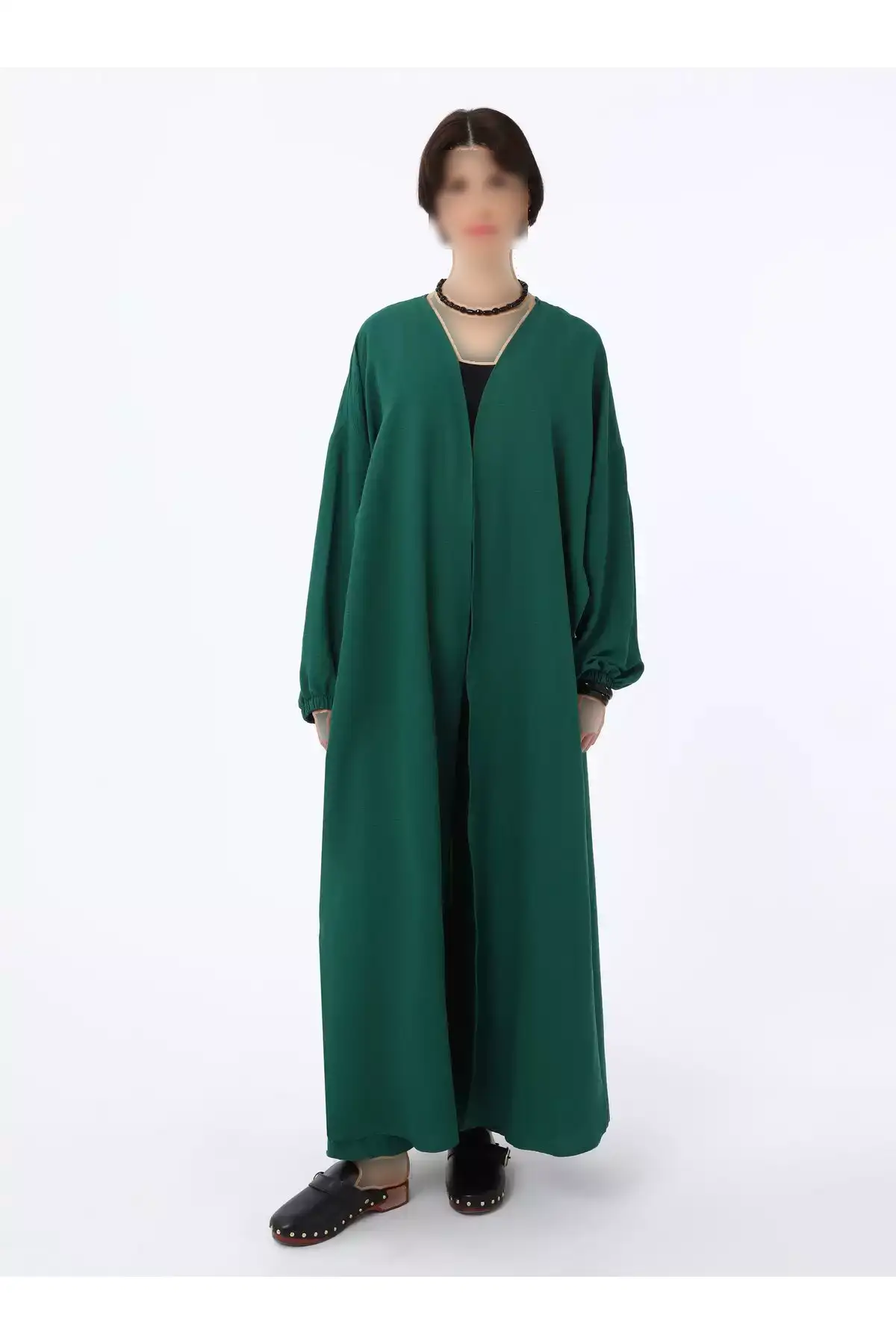 ست دو تکه شلوار کانونی با جزئیات دکمه نرم - سبز زمردی - رفکا برند Refka - 939864699