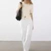 کوتاه آستین پشمی نازک بافتنی برند Massimo Dutti - 939063990