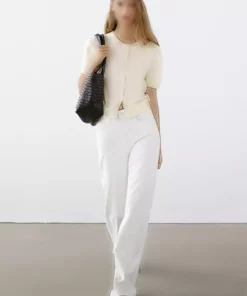 کوتاه آستین پشمی نازک بافتنی برند Massimo Dutti - 939063990