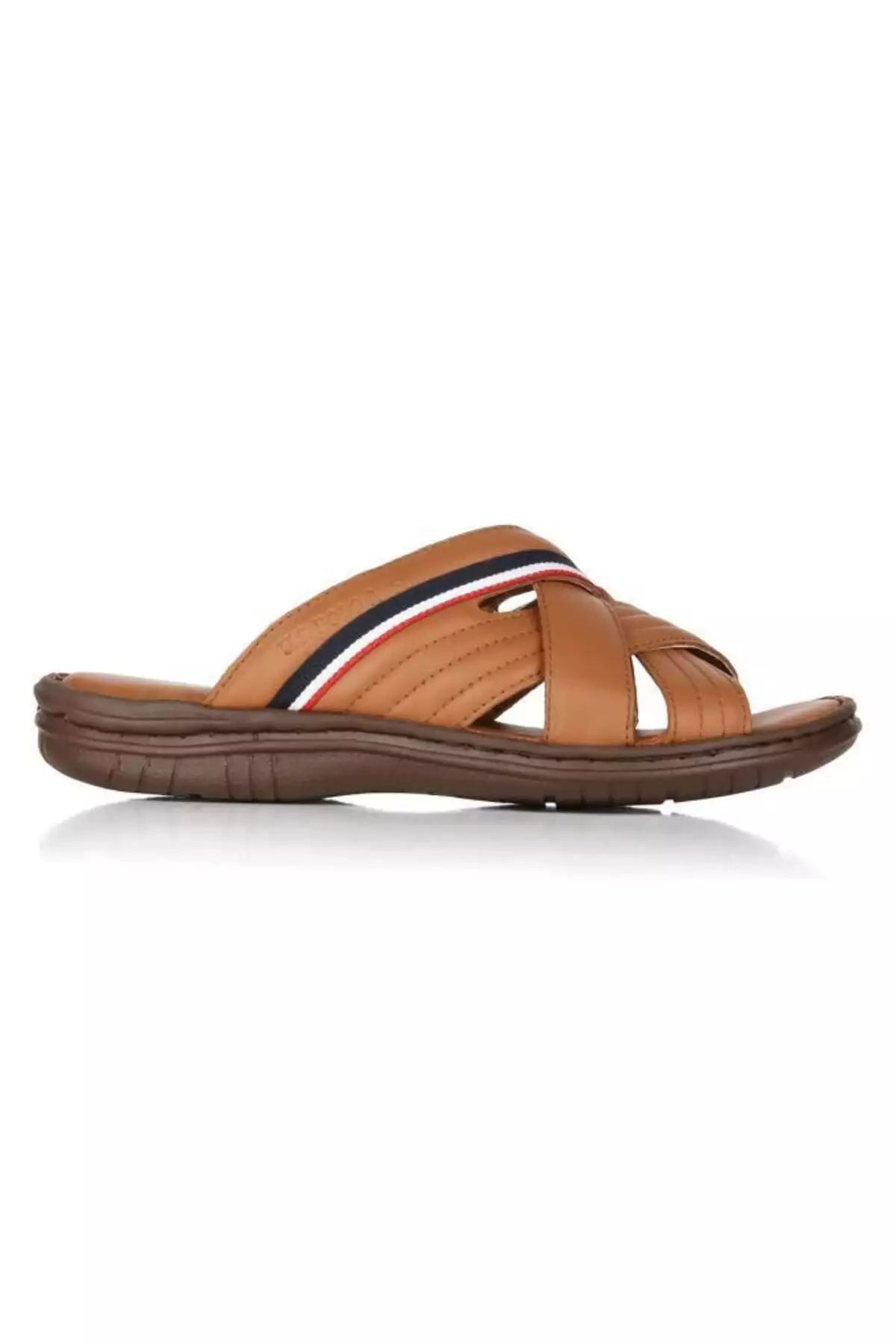 دمپایی مردانه راحت با زیره روزمره از چرم طبیعی مدل DELMAR رنگ قهوهای برند U.S. Polo Assn. - 891440952