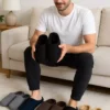 دمپایی خانگی مردانه ونگس با کفی بیصدا و پشمدار برند Moda Frato - 979964981