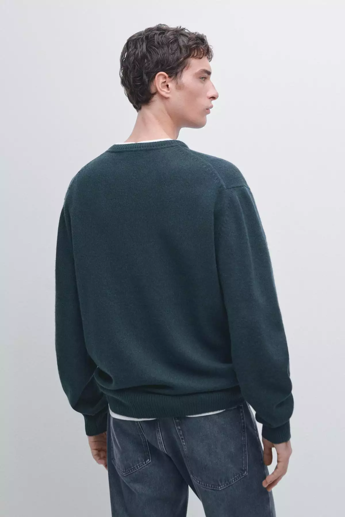 ژاکت با یقه دوچرخهای از ترکیب پشم یوان برند Massimo Dutti - 1024805809