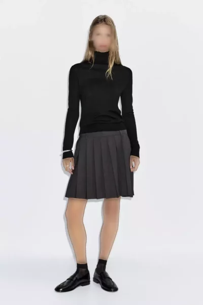 ژاکت پشمی یقه دیپ برند Massimo Dutti - 969501707