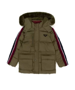 کاپشن کلاهدار با رنگ خاکی برای پسران شماره 50271503-VR027 برند U.S. Polo Assn. - 834387042