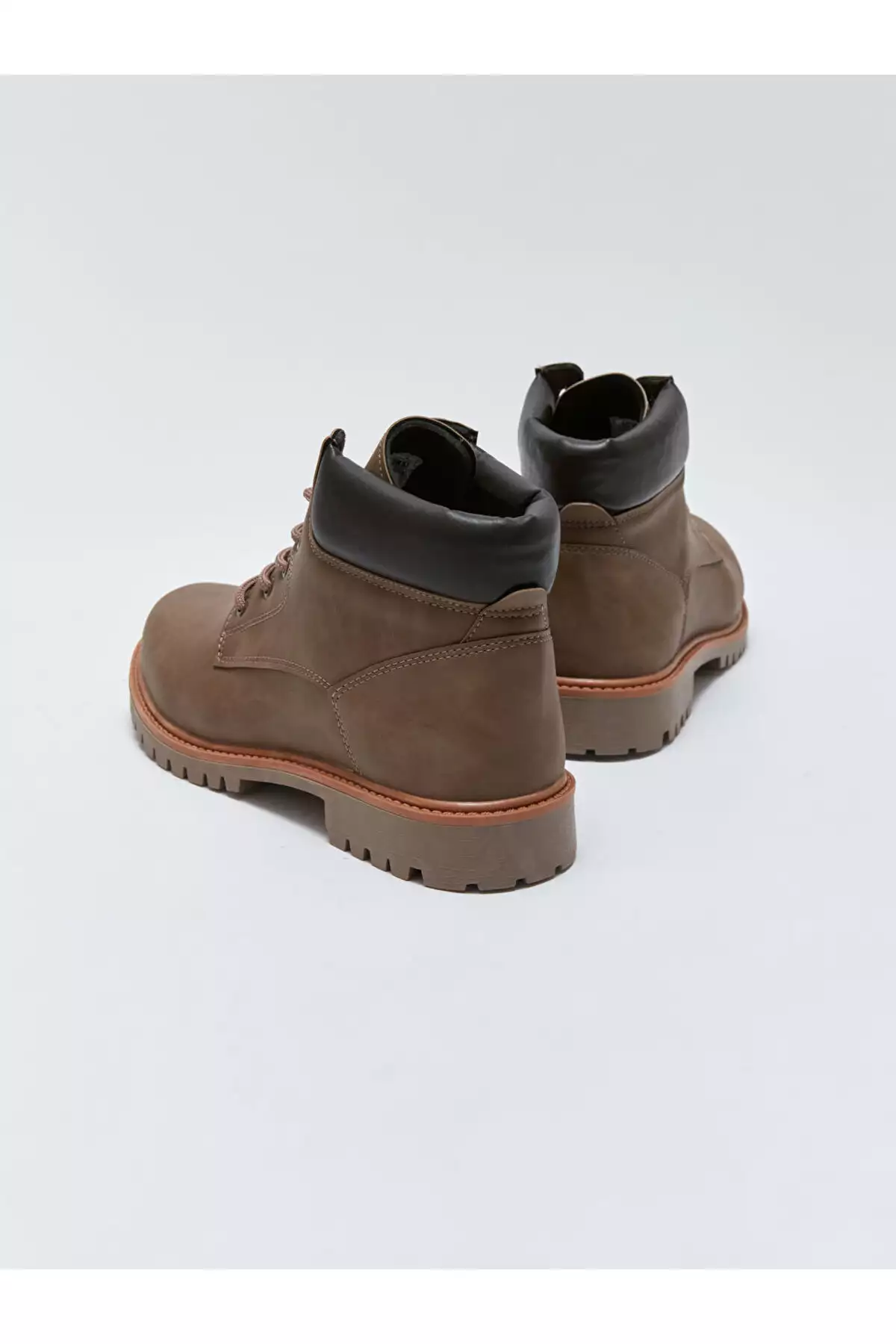 چکمه مردانه با ظاهر چرم و بند دار برند LC Waikiki - 762533546