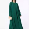 ست لباس و عبای آروبیند - رنگ سبز زمرّدی - برند رفکا برند Refka - 917549024
