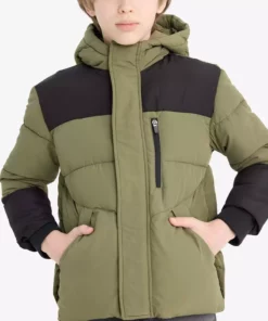 کاپشن پسرانه ضد آب با کلاه و زیپدار مدل E8648A825WN برند Defacto - 985596919