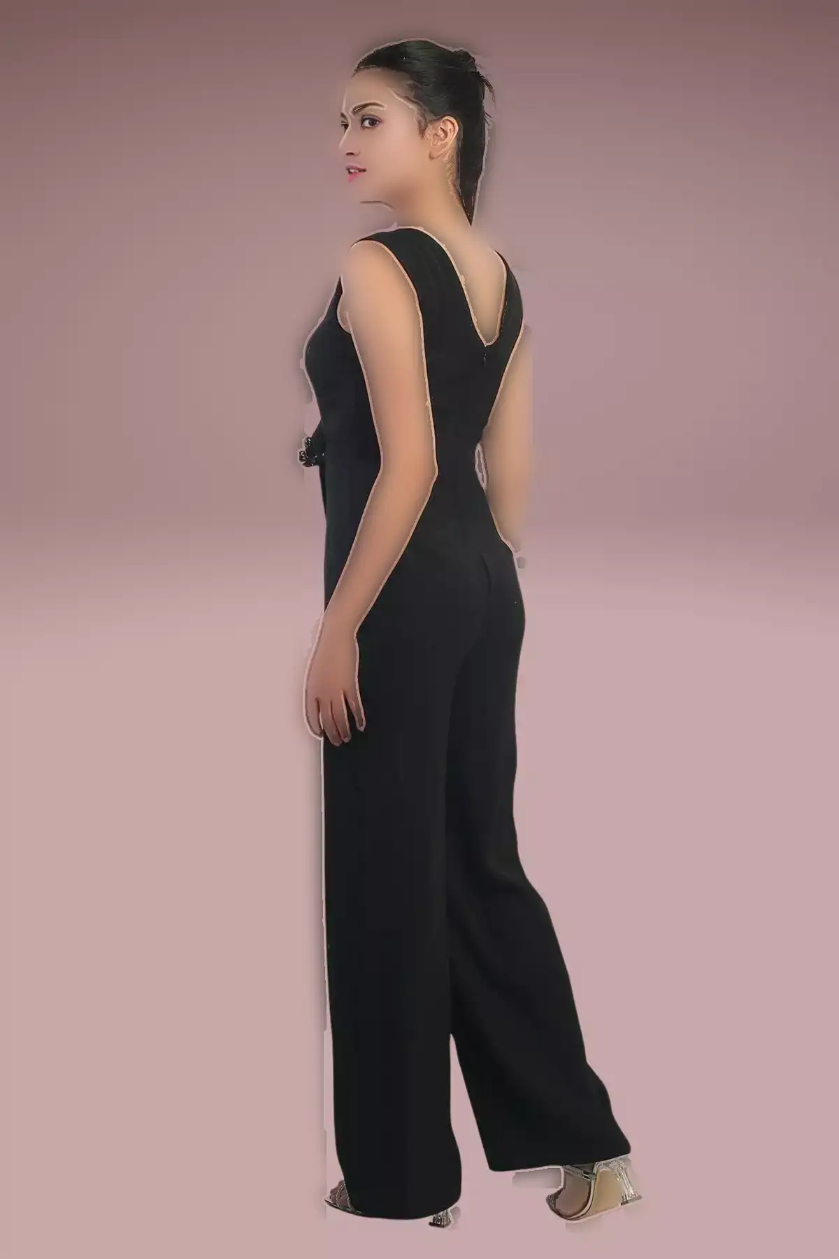 سرهمی مجلسی مخصوص خانمها با سایز بزرگ دوخت سفارشی 425 برند Moda Amore - 964676674