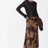 دامن میدی طرح دار آستین دار کجراه برند Massimo Dutti - 1016784452