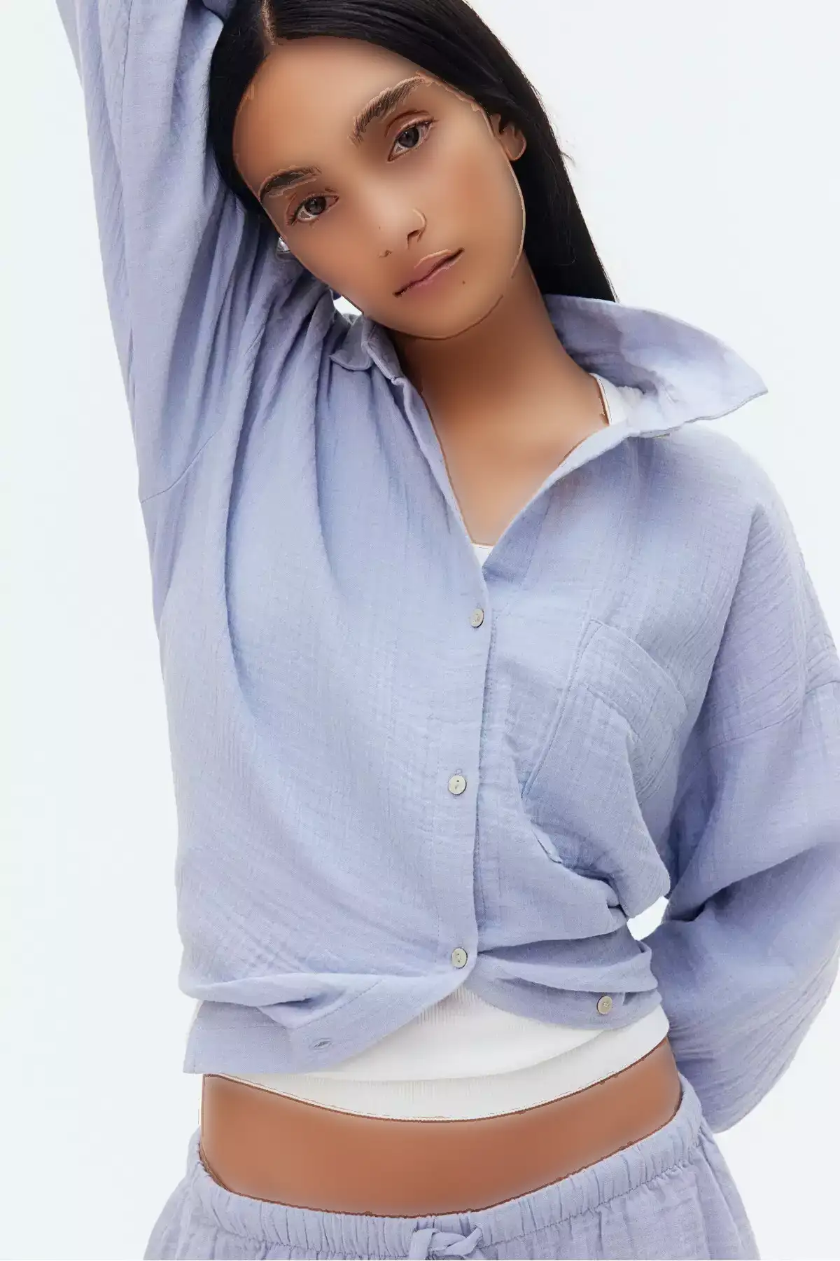 ست پیژامه با پیراهن و شلوارک برند H&M - 955165482