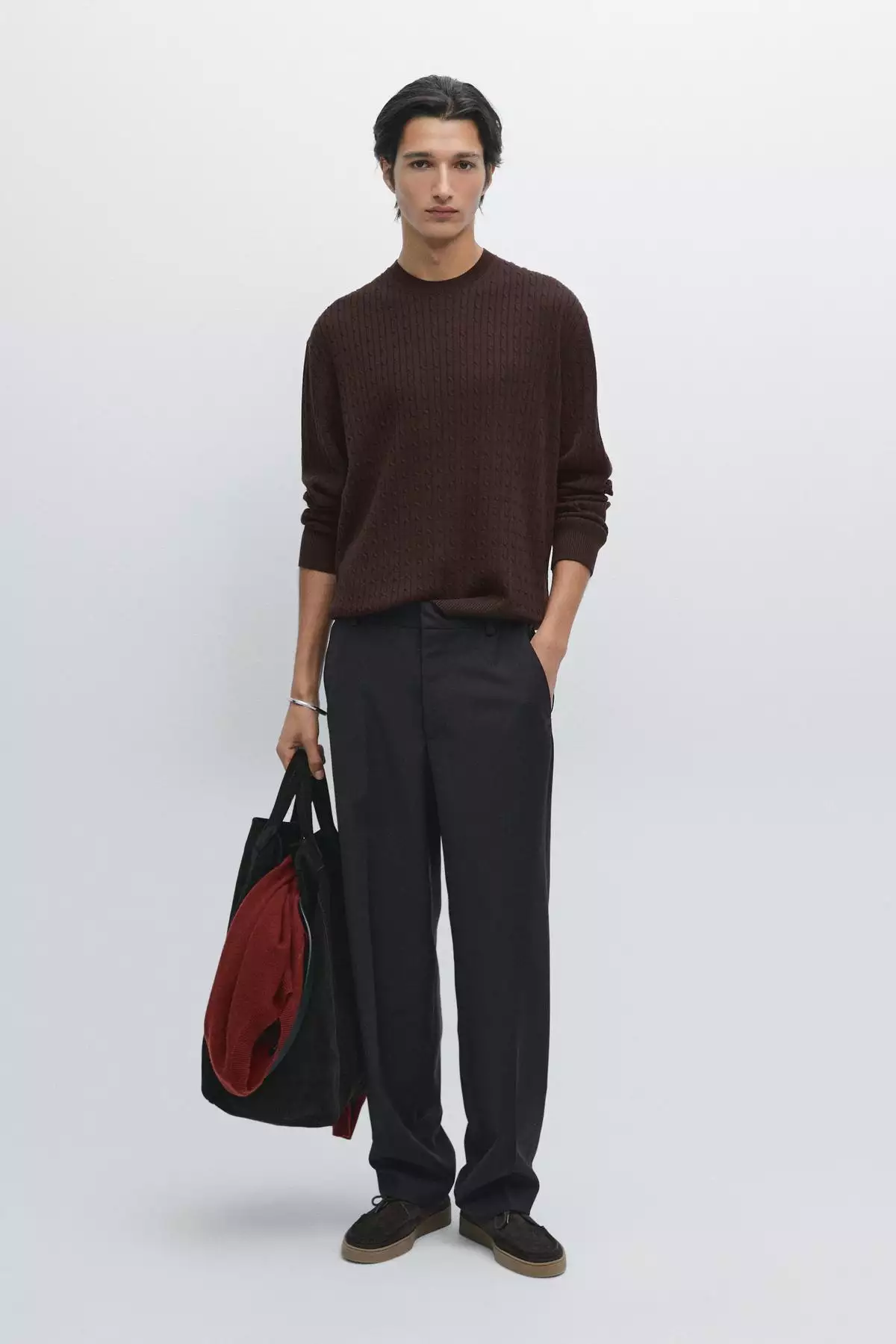 ژاکت بافتنی پلیسهای پنبهای برند Massimo Dutti - 977920618