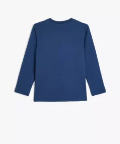 تیشرت بلند آستین با طرح چکمههای کاوبوی و یقه گرد از جنس پنبه برند Koton - 857546231