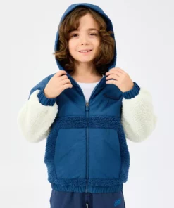 کاپشن شرپای بزرگ برای پسران - رنگ آبی مدل SK2520044-0914 برند Skechers - 981631510