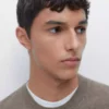 ژاکت یقه دوچرخهای با ترکیب پشم یولون برند Massimo Dutti - 966143016