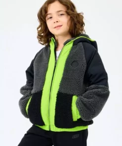 پالتوی مردانه بچهگانه با زیپ کامل و جنس پلیسهی خارجی SK2520045-1602 به رنگ سبز برند Skechers - 1006209921