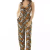 سرهمی رنگی زنانه بزرگ سایز با یقه V و جیبهای کناری 65N36877 برند Şans - 761010068