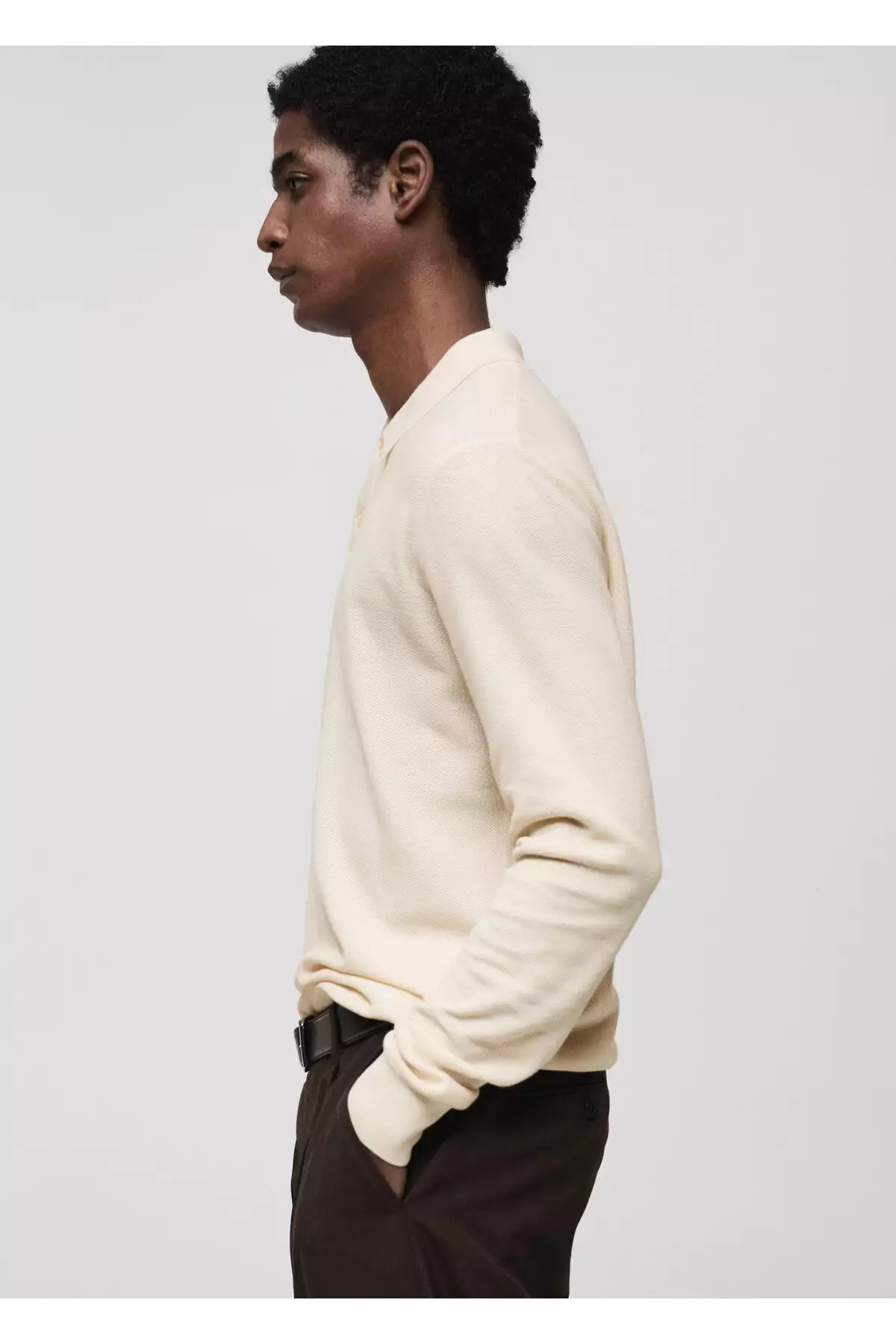 کاپشن مردانه رنگ سفید شکسته 87010601 برند MANGO - 924137755