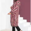کاپ پشمی با طرح چهارخانه کد 23K8805-02 رنگ بوردو برند sefamerve - 833445754