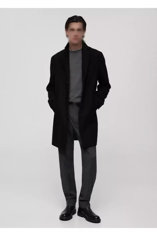 پالتو مردانه مشکی 77025968 برند MANGO - 924137425