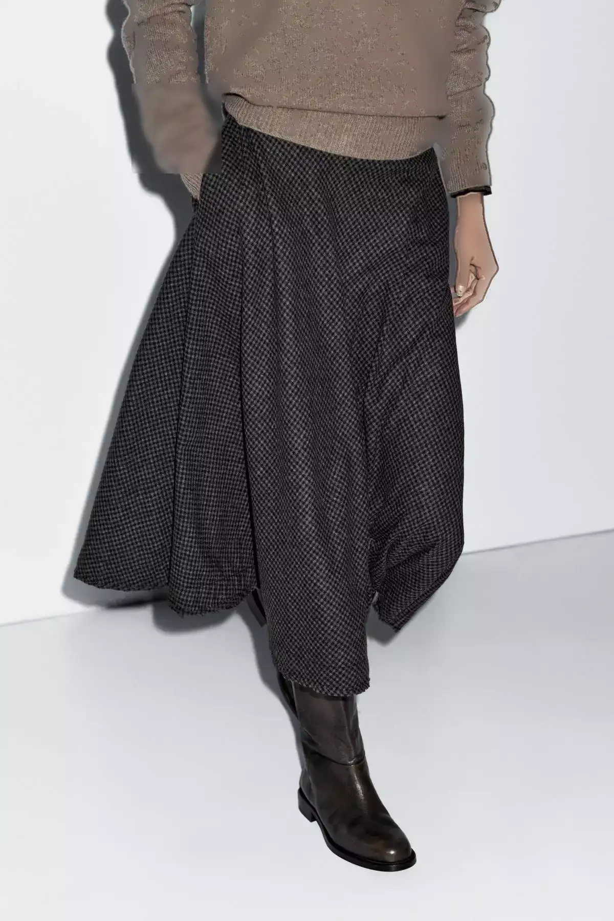 دامن میدی چهارخانه برند Massimo Dutti - 995437437