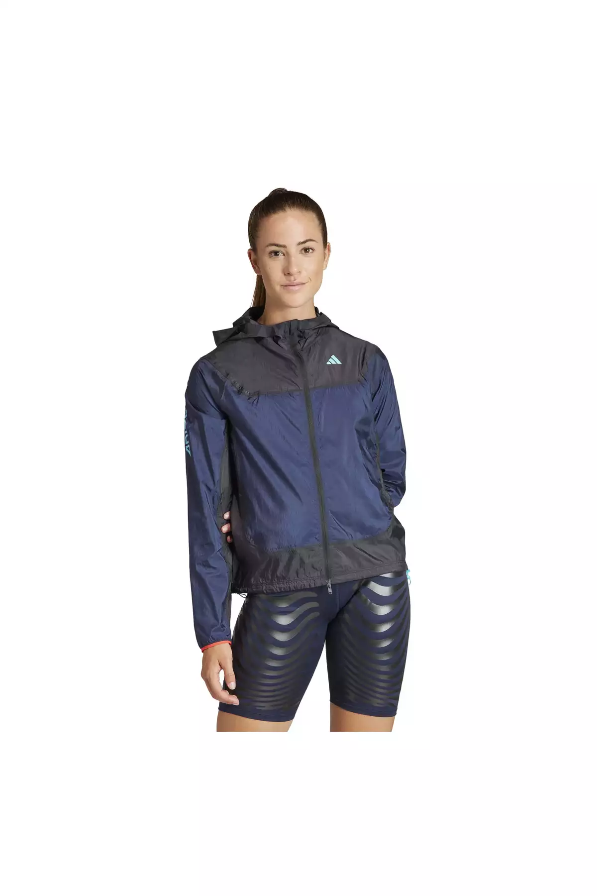 جاکت زنانه آدیداس Adizero IM4165-K بارانی-بادگیر رنگ سرمهای برند adidas - 760954111