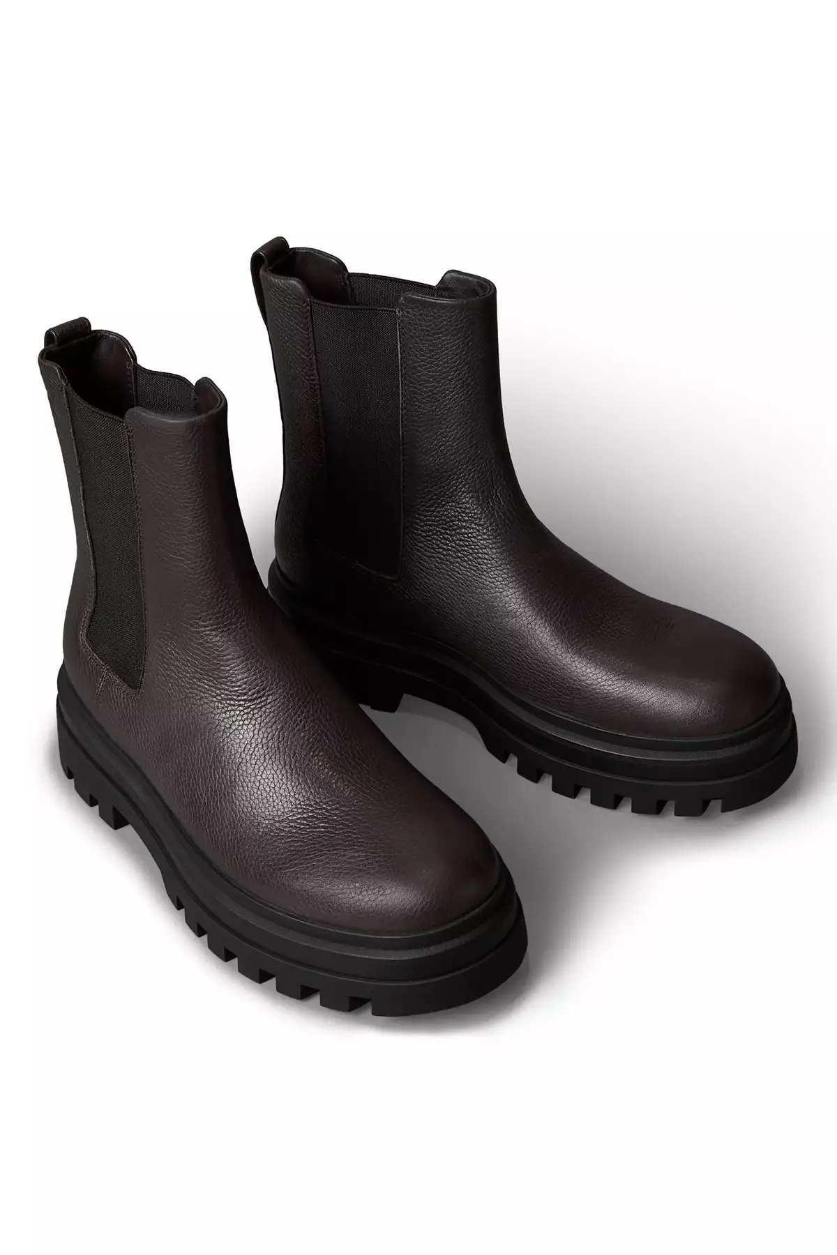 چکمه مردانه قهوهای تیره با طراحی چلسی - مدل لاغد برند Calvin Klein - 992521621