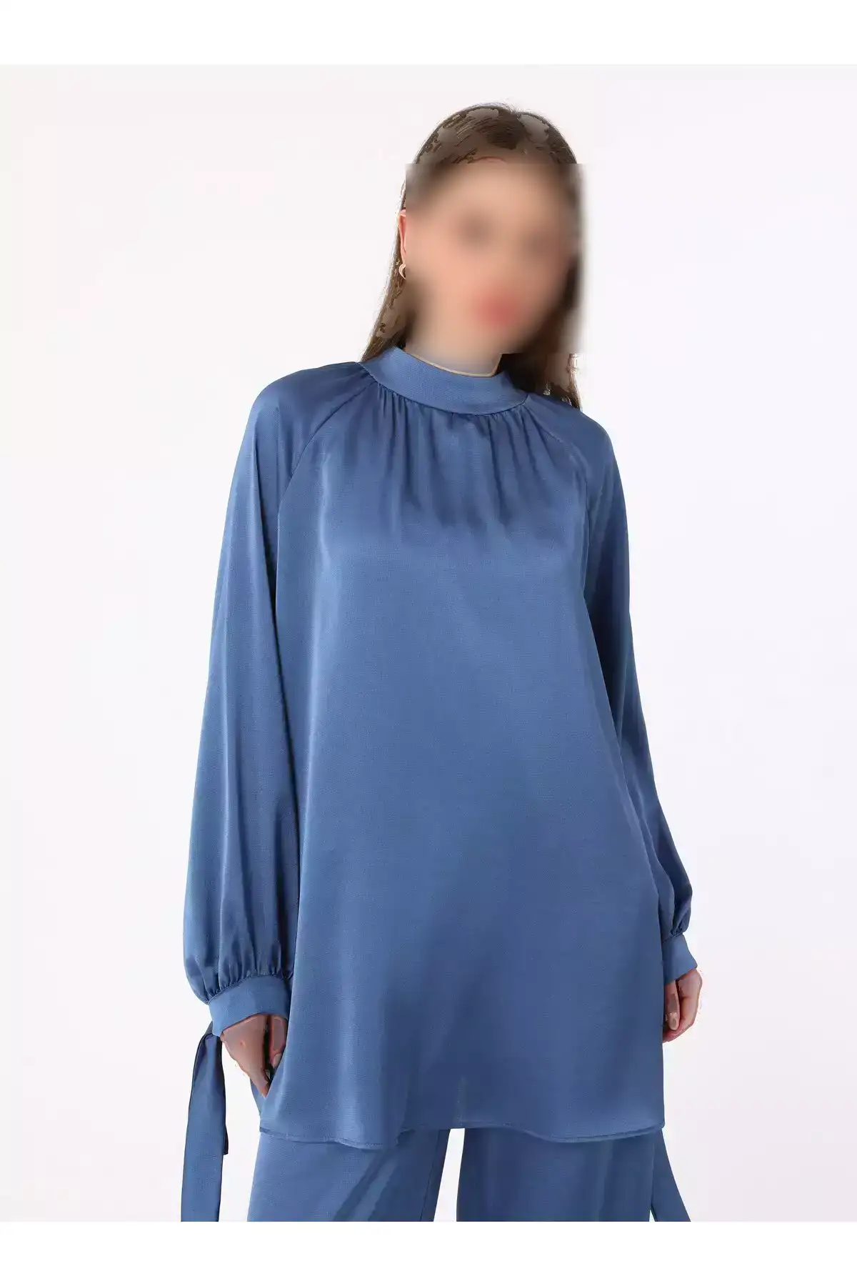 ست دو تکه تونیک و شلوار آبی کهکشان برند Refka - 831532468