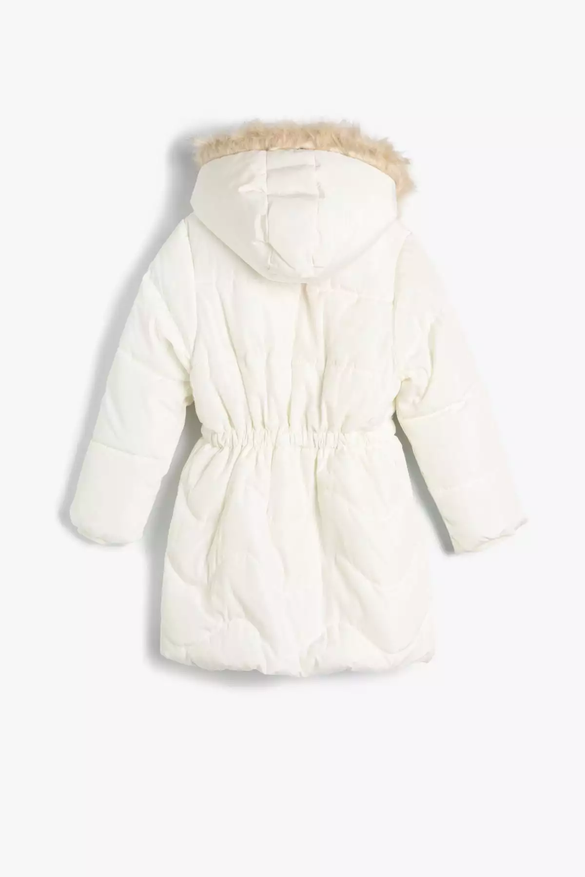 کت کلاهی سفید دخترانه برند Koton - 773391152