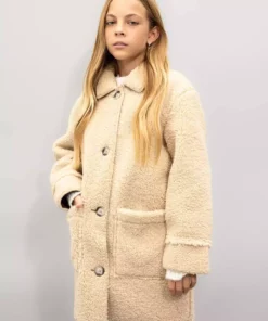 پالتوی کاپشن دخترانه با دکمه و جیب، مقاوم در برابر باد C8555A824AU برند Defacto - 868627477