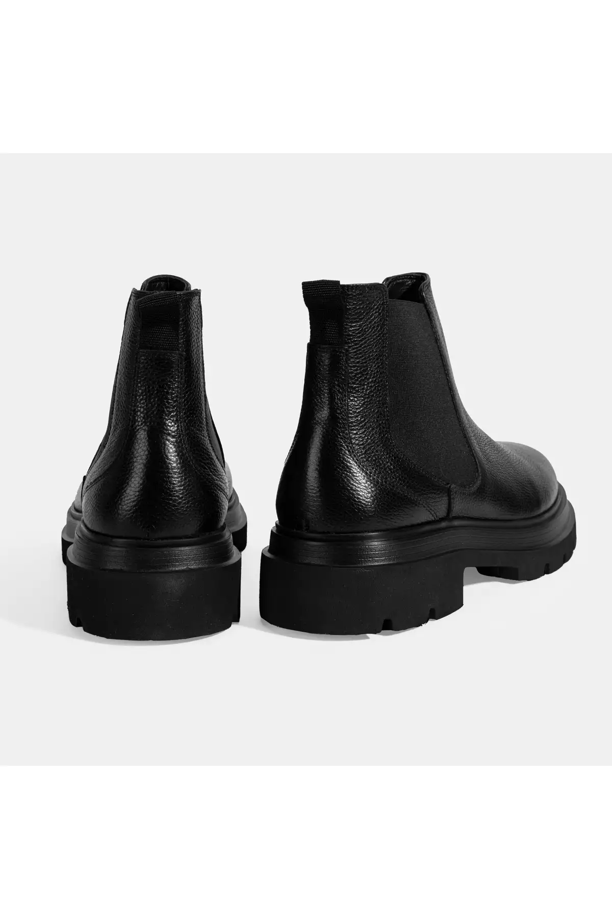 کفش بوت چرمی مردانه با جزئیات لاستیکی سیاه برند Desa - 988299667