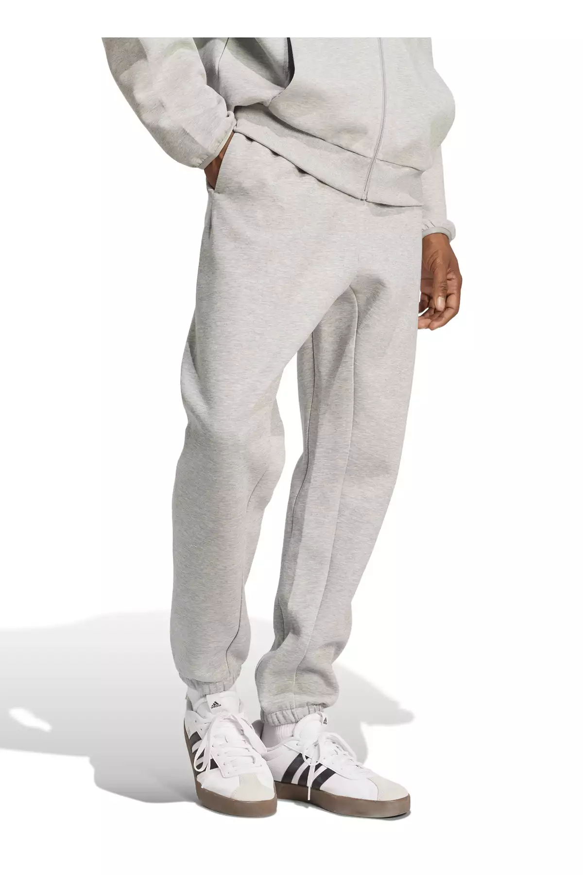 شلوار ورزشی مردانه با کمر کشی رنگ طوسی روشن مدل JI8767 M FI SL PT برند adidas - 957953973