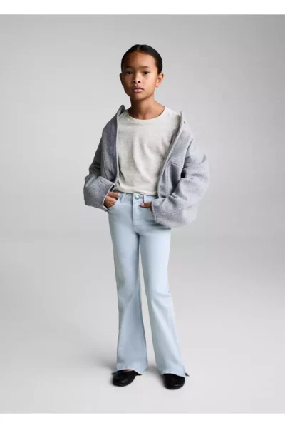 تی‌شرت دخترانه خاکستری روشن 77045151 برند MANGO - 924138449