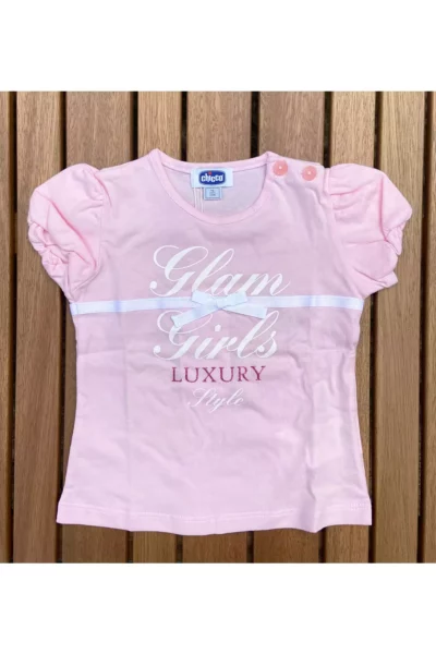 تی‌شرت پنبه‌ای دخترانه برای سنین 9 تا 12 ماه، یک سایز. برند Chicco - 133946995