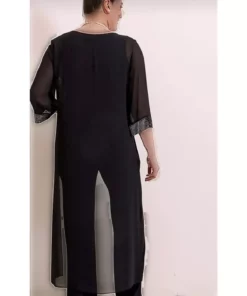 سرهمی زنانه بزرگ سایز با رویه شفاف و تزئینات سنگی ساندی برند PRETO - 354913814