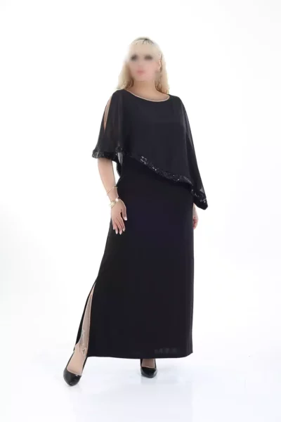 پیراهن جشن تولد با جزئیات سنگدوزی، پلیکین با لباس مجلسی، لباس مخصوص مناسبت‌ها با اندازه بزرگ برند ADASTYLE - 957210170