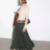دامن بلند چیندار برند Massimo Dutti - 943630735