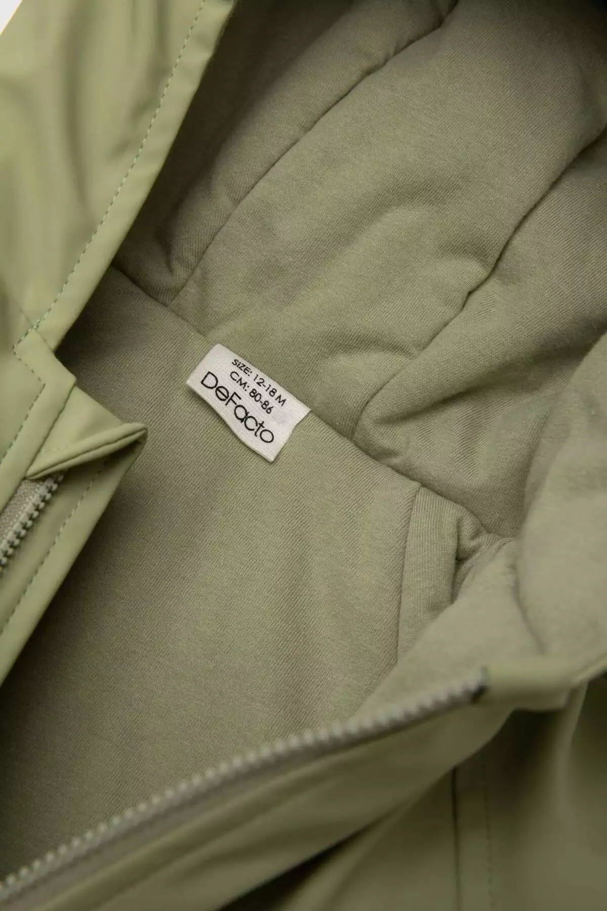 کاپشن کلاهدار ضد آب با زیپ برای نوزاد دختر بچه برند Defacto - 863371529