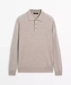 پولوشرت با یخنی ترکیبی از پشم یخنی برند Massimo Dutti - 992191141