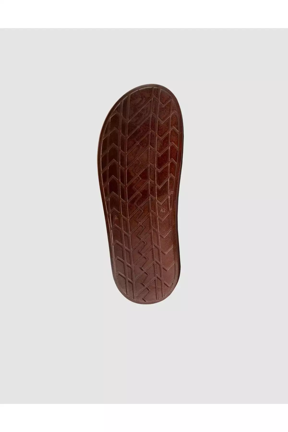 دمپایی مردانه چرمی 100% با طرح کروکو قهوهای برند Cabani - 992529385